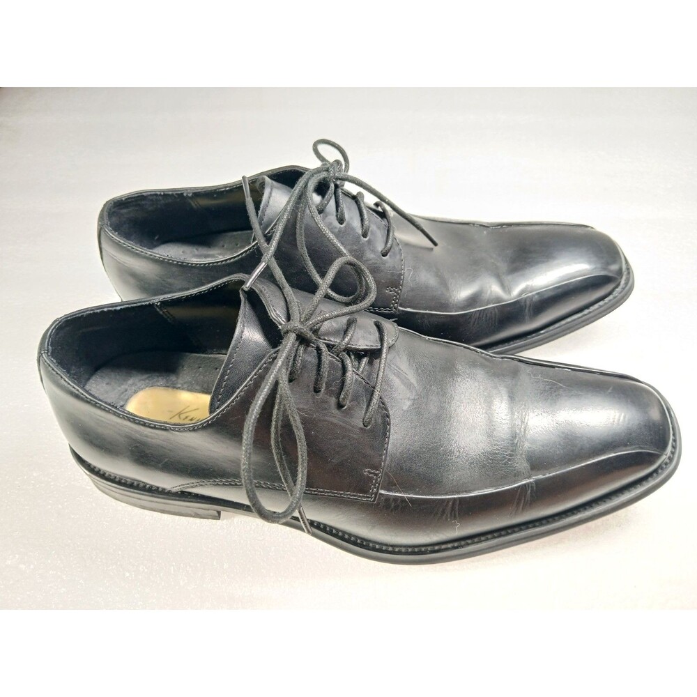Kenneth Cole Men’s Black Leather Shoes Sz 8 – Silver Tech Comfort